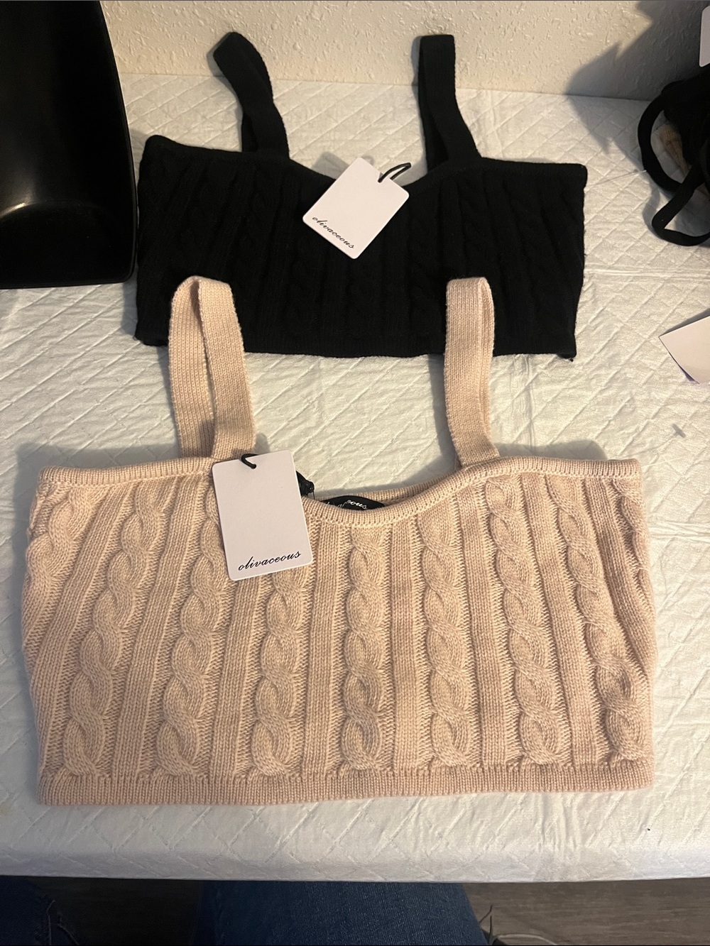 Olivaceous Cream Cable Knit Sweater